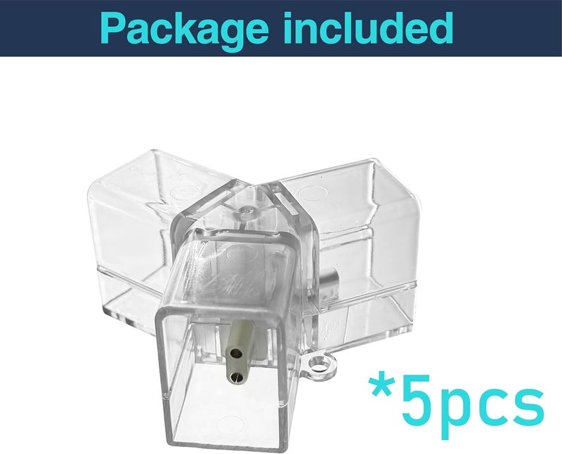 cezelux 5 Pack Hexagon Garage Light Connectors 120° Y-Connector 2 Pin 3 Way LED Garage Light Copper Pin DIY Hexagon Accessories Replacement/Spare for Honeycomb Lighting Systems(5 Pack Y Connector) - Image 5